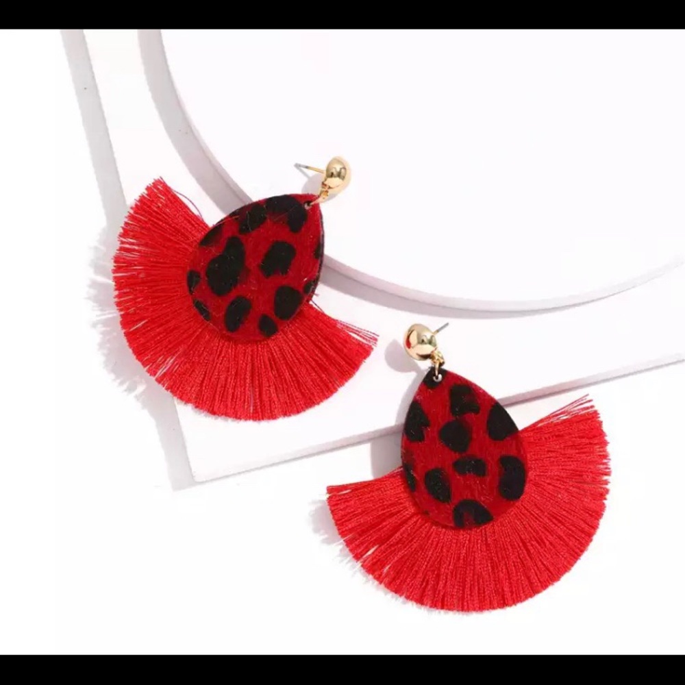 Bohemian Leopard Drop Cheetah earring